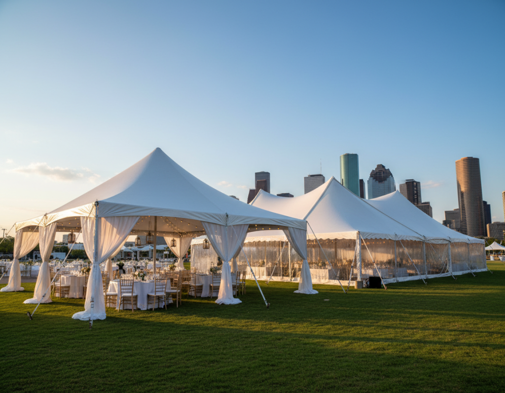 Complete Outdoor Event Tent Solutions for Guests, Vendors, and Entertainment